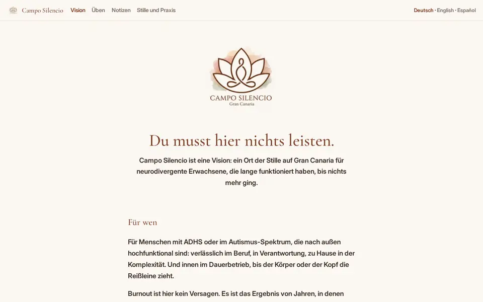 Screenshot von Campo Silencio · Scroll Mala